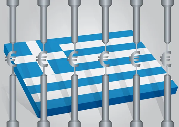 La Grecia dietro il rigore — Vettoriale Stock