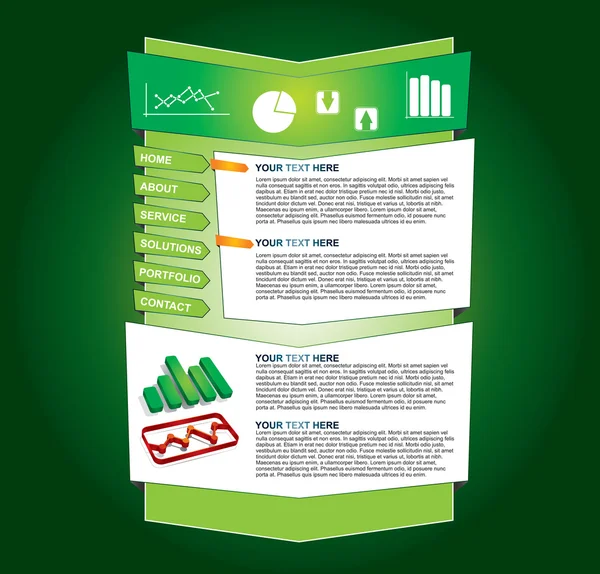 Ensemble de modèles de page Web d'entreprise — Image vectorielle