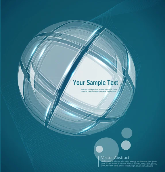 Fond d'entreprise abstrait vectoriel avec un globe translucide — Image vectorielle