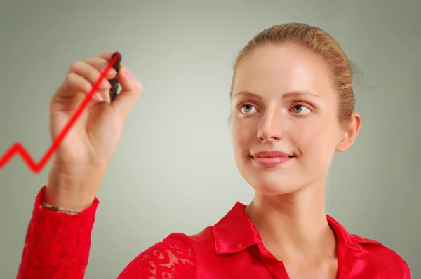 Stock image Beautiful woman writing