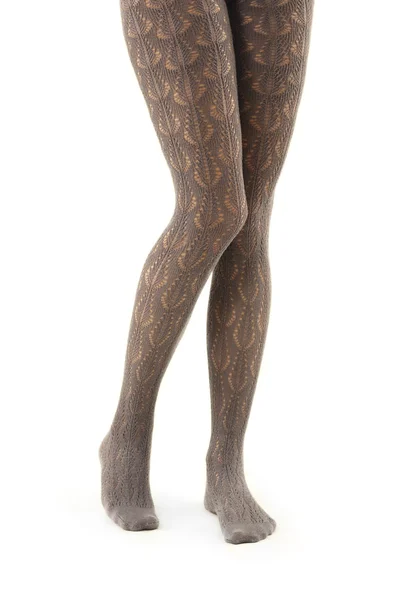 Legs long female in tights — Stock Photo, Image