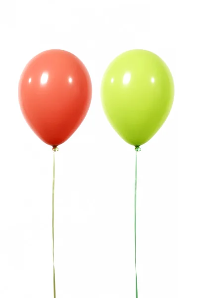Balony czerwone i zielone — Zdjęcie stockowe