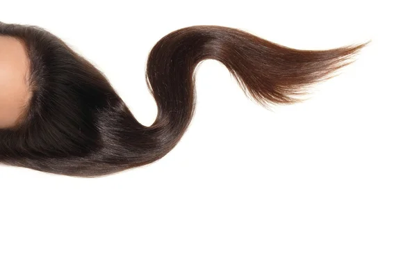 Haarschopf braun dick — Stockfoto