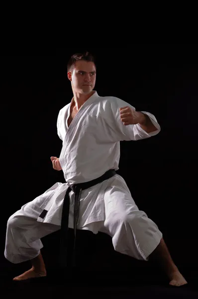Karate uomo campione del mondo — Foto Stock