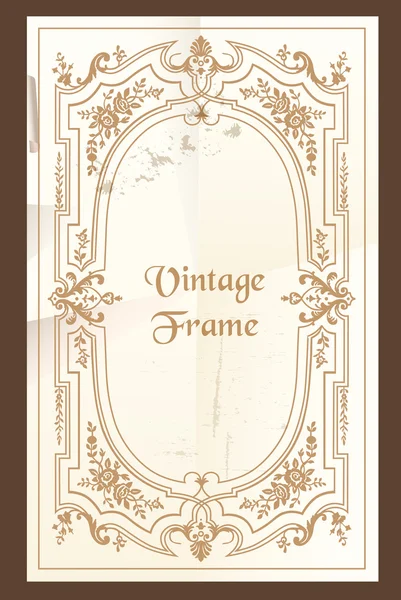 Vintage frame - met plaats voor uw tekst - in vector — Stockvector