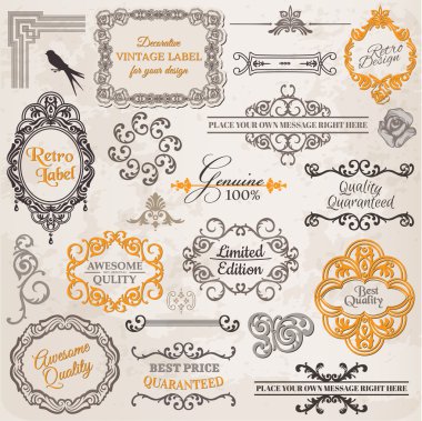 Vector Set: Calligraphic Design Elements and Page Decoration clipart