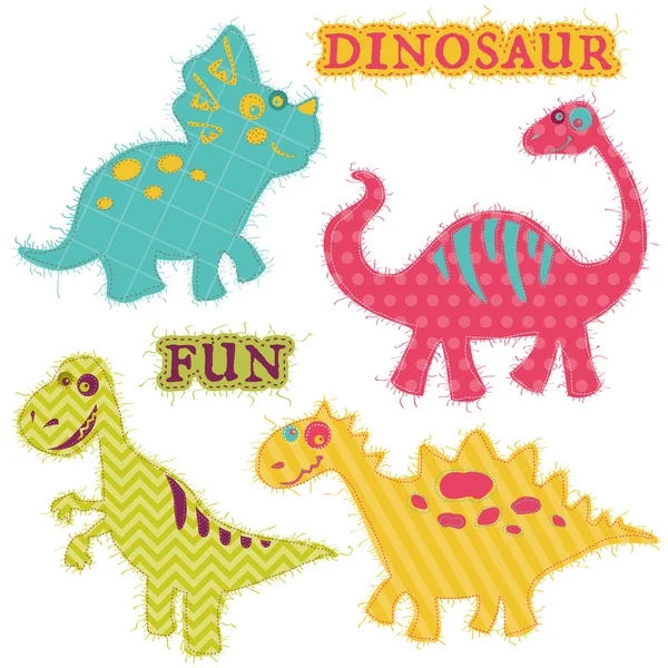 Scrapbook Design Elements - Set de dinosaurios - en vector — Vector de stock