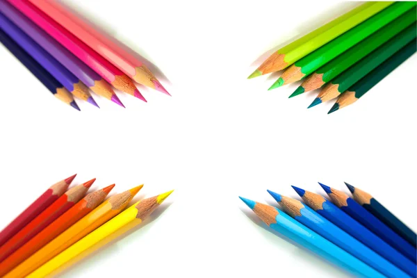 Lápices de color agrupados — Foto de Stock