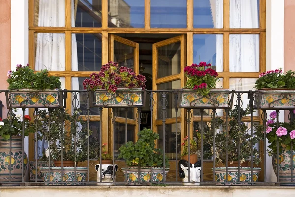 Красиві італійський балкон Ліцензійні Стокові Зображення