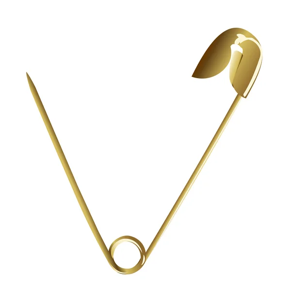 Gold pin — Stock Vector