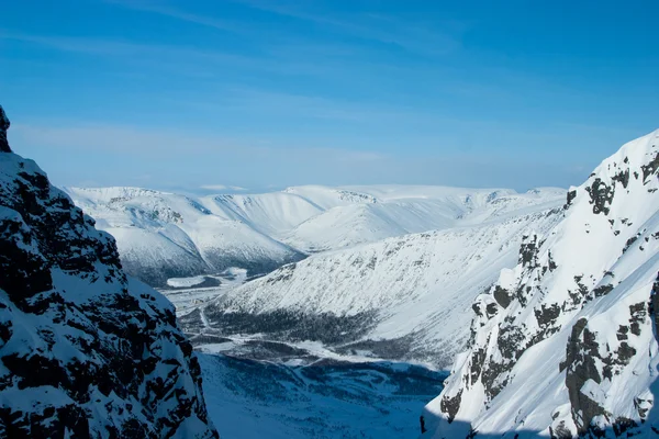 A téli hegyek Hibiny — Stock Fotó