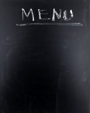 Blank blackboard menu clipart