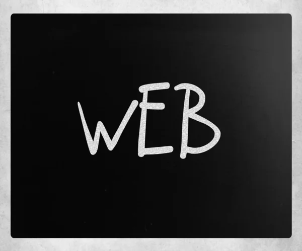 "WEB "handwritten with white chalk on a blackboard — стоковое фото