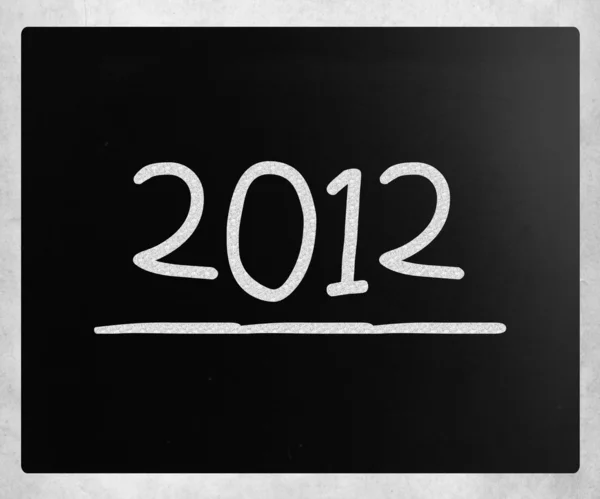 2012 em quadro-negro de classe — Fotografia de Stock