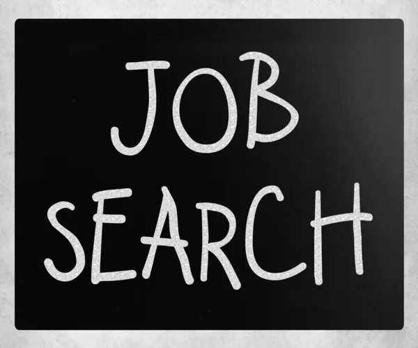 "Poszukiwanie pracy "odręczne z białą kredą na tablicy — Zdjęcie stockowe