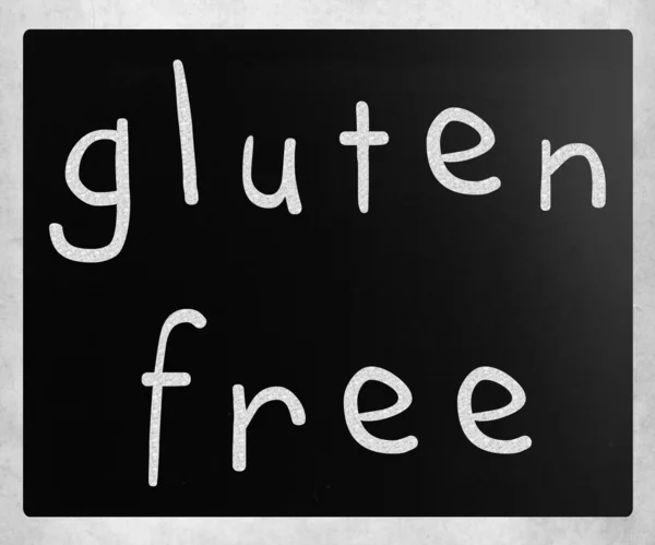 Gluten Free Diet Concept Handwritten White Chalk Blackboard — Stock Photo, Image