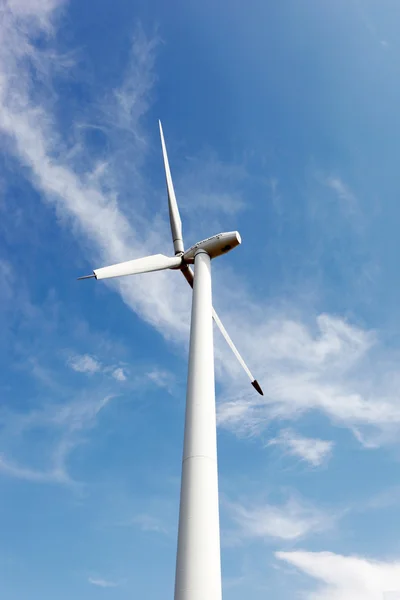 stock image Wind turbines on hight sky