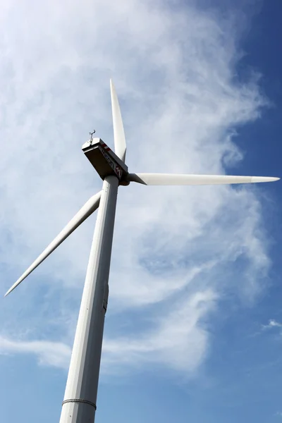 stock image Wind turbines on hight sky