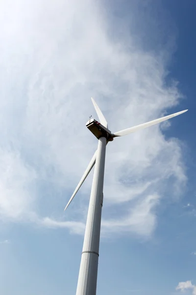 stock image Wind turbines on hight sky