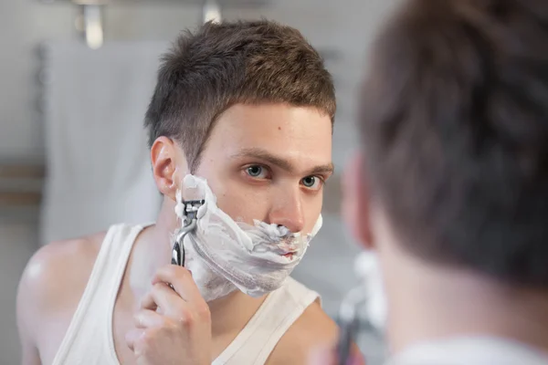 Shaving man - Stock Image - Everypixel