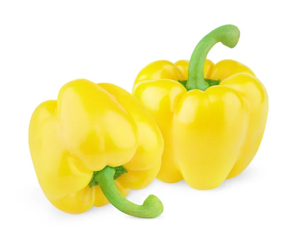 Two sweet yellow peppers — Stock Photo, Image