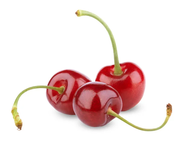 Three sweet cherry berry fruits — Stock Photo, Image