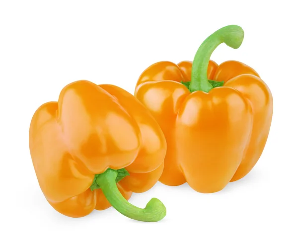 Two sweet orange peppers — Stock Photo, Image