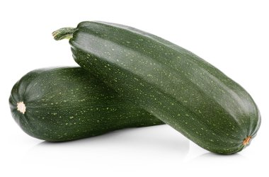 Two zucchini on white clipart