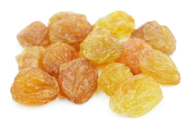 Yellow raisin isolated on white — Stock Photo, Image