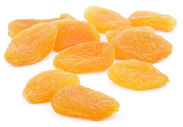 Fruits secs à l'abricot sur blanc — Photo
