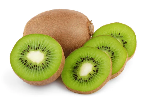 Ripe kiwi fruits with slices — Stock Photo, Image