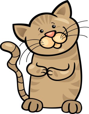 Brown tabby kitten clipart