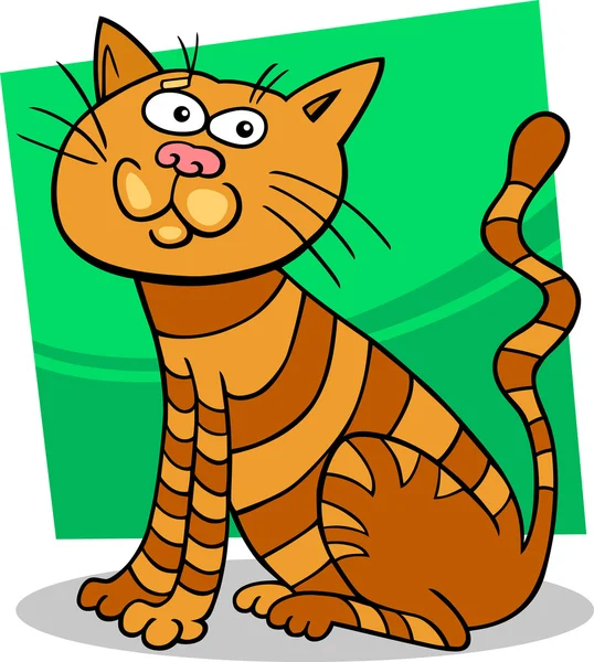 Chat assis rouge — Image vectorielle