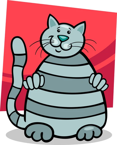 灰色のぶち猫 — ストックベクタ