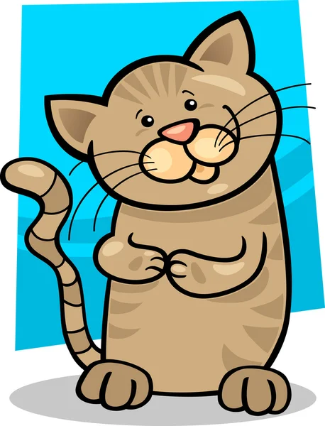 棕色虎斑小猫 — 图库矢量图片