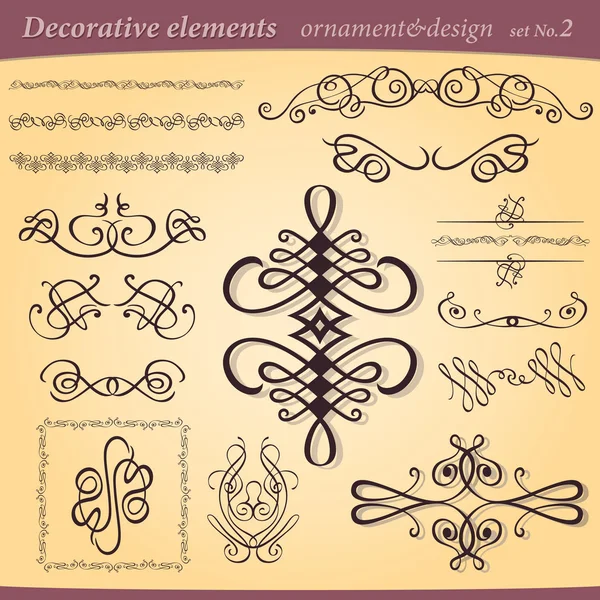 stock vector Set of decorative ornament elements