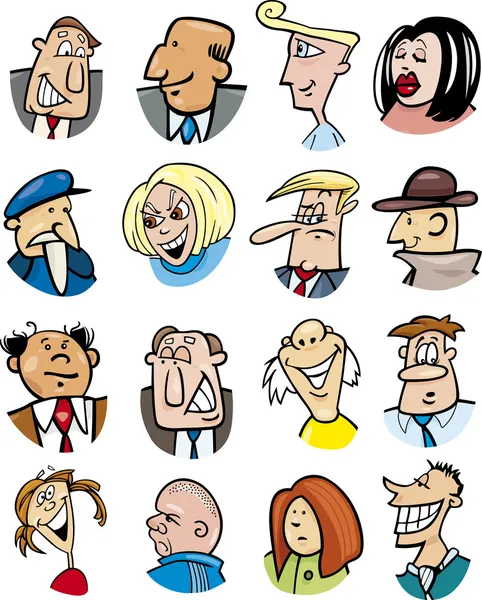 Personaggi dei cartoni animati ed emozioni — Vettoriale Stock