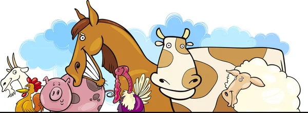 Zeichentrickfilm Nutztiere — Stockvektor