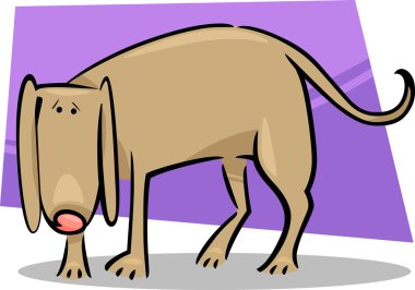 karikatür doodle üzgün köpek