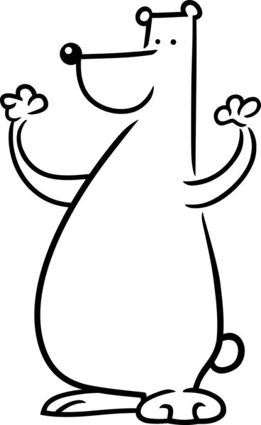 Caricature gribouille d'ours pour colorier — Image vectorielle