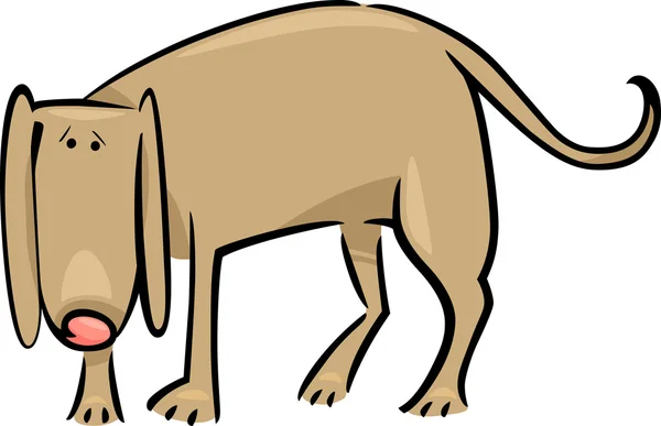 Zeichentrickkritzel von traurigem Hund — Stockvektor