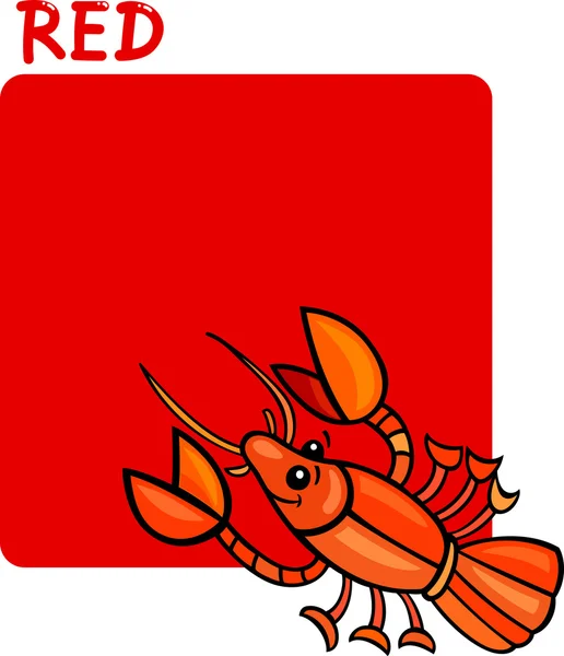 Cor Desenhos animados vermelhos e lagostins — Vetor de Stock