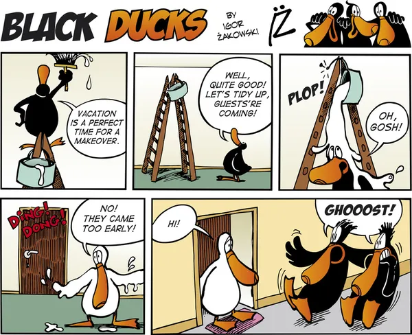 Patos negros Comics episódio 73 — Vetor de Stock