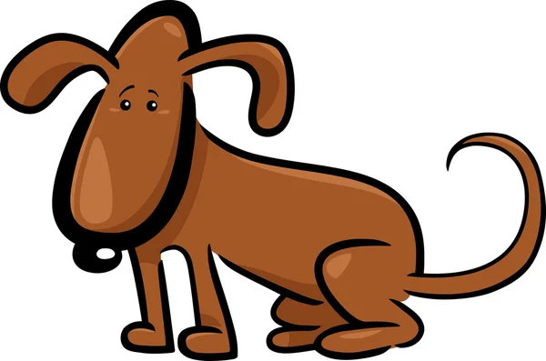 Cartone animato scarabocchio di cane carino — Vettoriale Stock