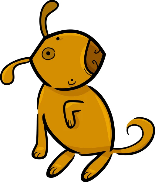 귀여운 강아지의 만화 낙서 — 스톡 벡터