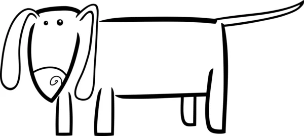 Cartoon doodle de chien pour la coloration — Image vectorielle