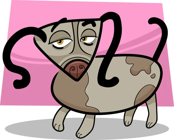 Desenhos animados doodle de cão engraçado — Vetor de Stock