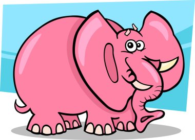 Pink Elephant Cartoon clipart