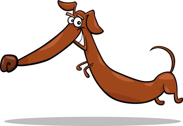 Cartoon glücklicher Dackelhund — Stockvektor