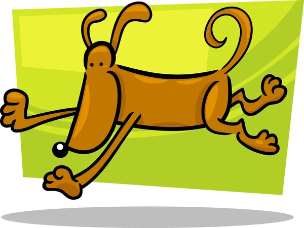 Kreslený doodle běžící pes — Stockový vektor